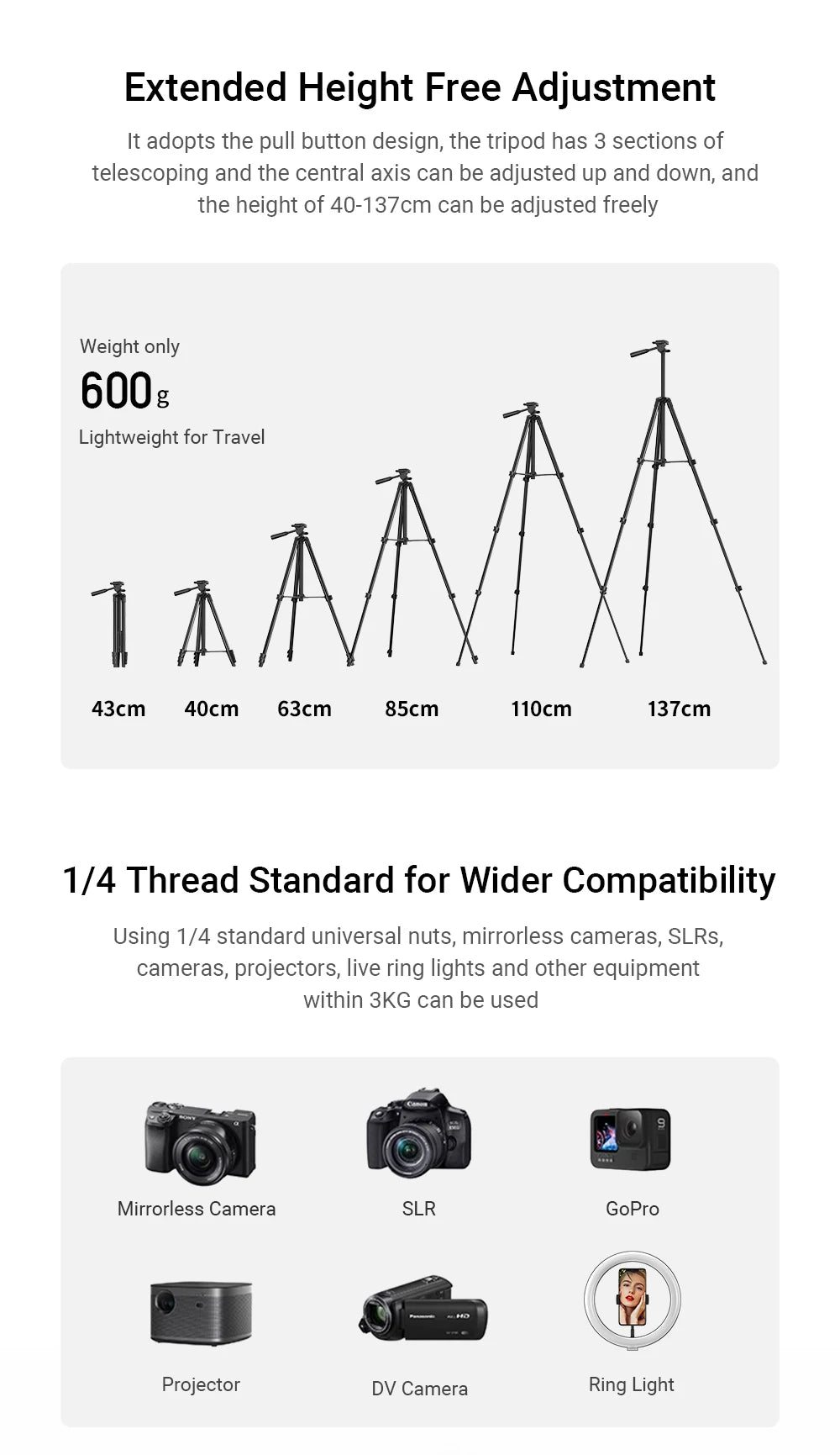 Lente Telescópica 60X APEXEL con Trípode para Smartphones