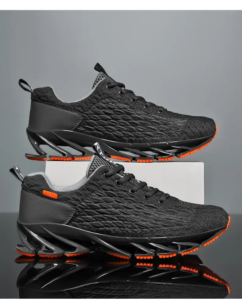 Zapatillas deportivas transpirables de malla unisex con suela cuchilla