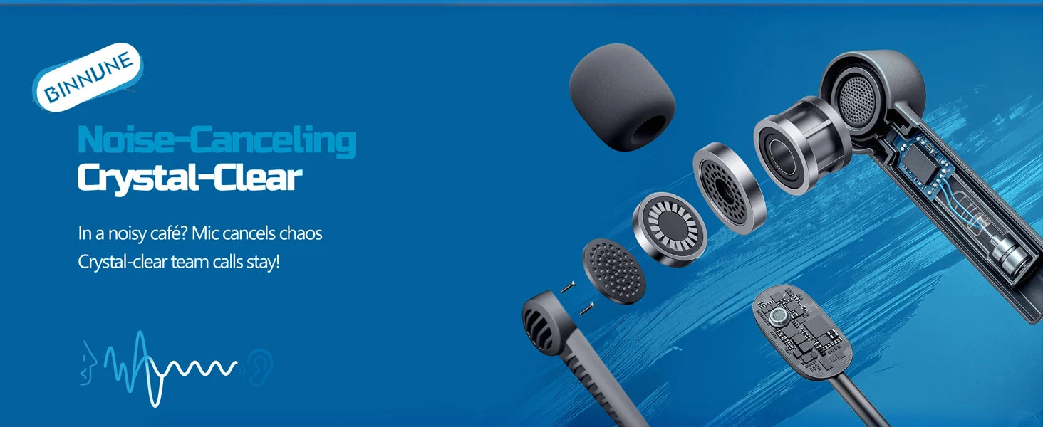 BINNUNE BW02 Auriculares Gaming Bluetooth 5.2