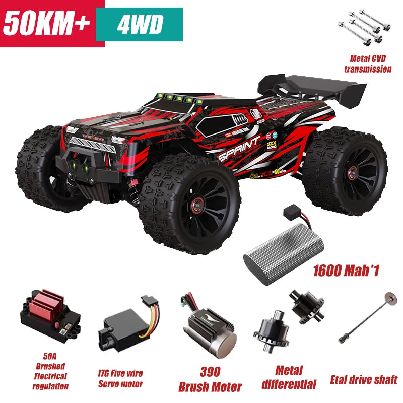 Coche teledirigido 1/14 4WD 2,4G, coche de Control remoto 550, cepillo de carbono, Motor fuerte de deriva, todoterreno, coche de carreras en el desierto, camión remoto, juguetes