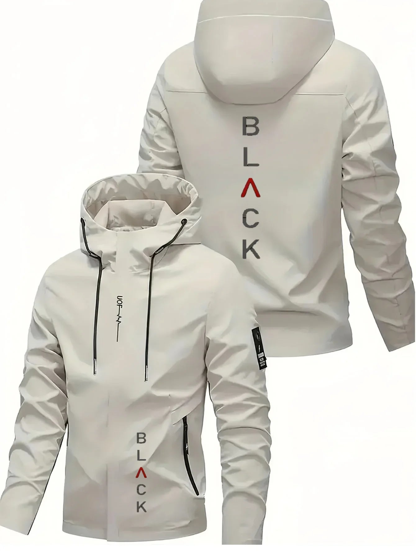 Chaqueta de Moto para Hombre con Capucha, Cortavientos, 4 Estaciones