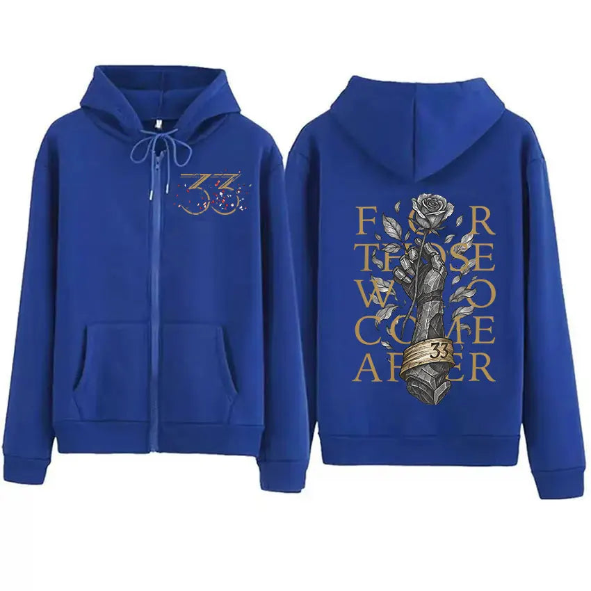 Sudadera Clair Obscur Expedition 33 con Cremallera, Vintage, Unisex