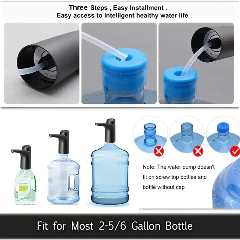 Dispensador de agua portátil de 5 galones con carga USB: bomba eléctrica automática adecuada para uso doméstico, oficina y exterior