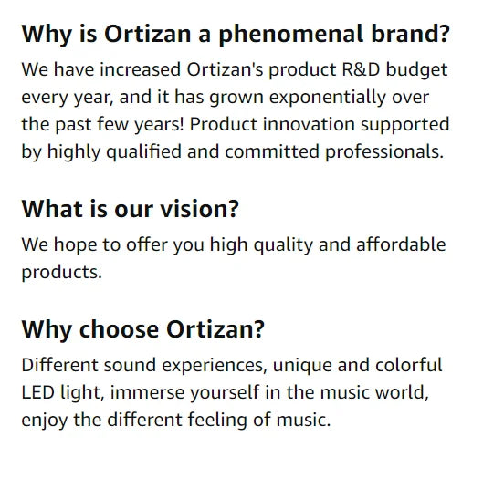 Ortizan X8 Pro Altavoz Bluetooth 40W Luces RGB