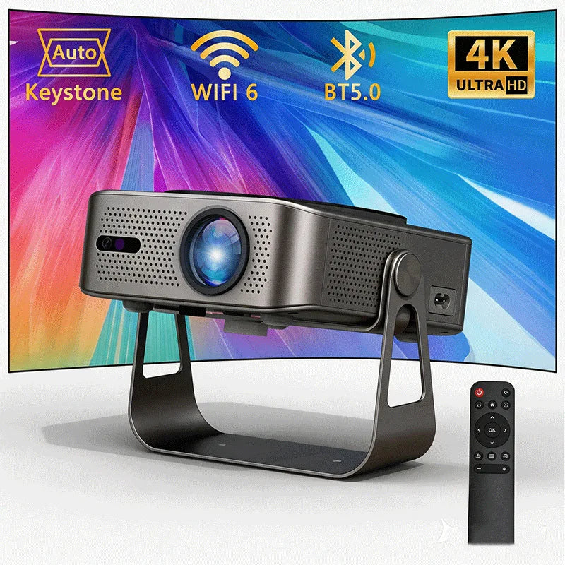 Nuevo Proyector PTZ A50 2026, Resolución Nativa 1080P, 360ANSI, Android Smart WiFi, Portátil, Cine en Casa, Proyector de Pared para Dormitorio