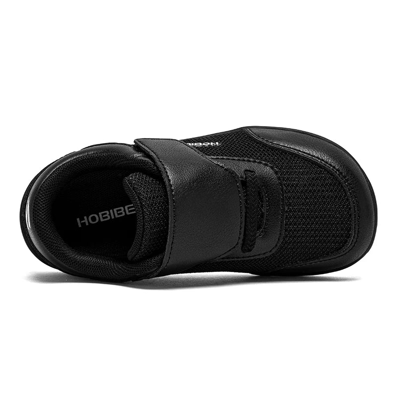 HOBIBEAR Zapatos descalzos con punta ancha para niños, zapatillas informales minimalistas con gancho y bucle, zapatos de malla transpirables sin caída