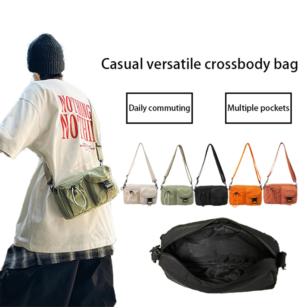 Bolso bandolera deportivo, diseño de estilo de ropa de trabajo, bolso de hombro individual, bolso de pecho ligero multifuncional, bolso para teléfono móvil