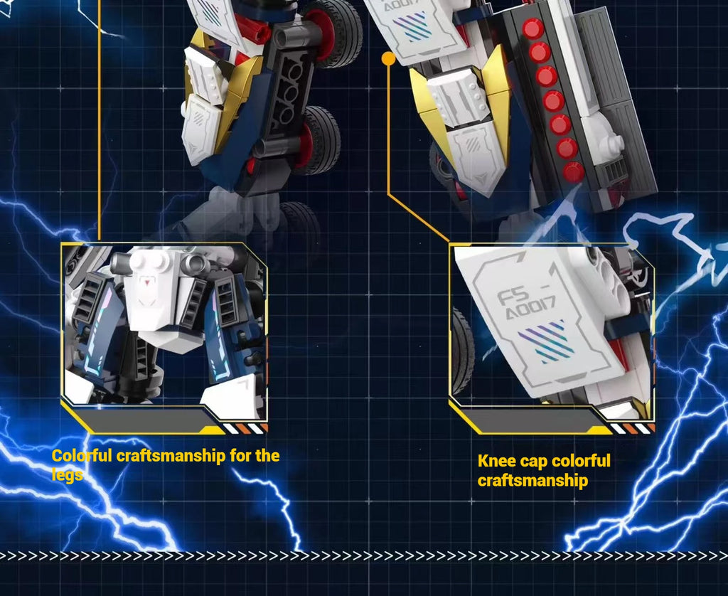 JAKI transformado Mecha coche misil militar cohete modelo de coche montaje, bloques de construcción Mecha juguetes de construcción, regalos de juguetes para niños