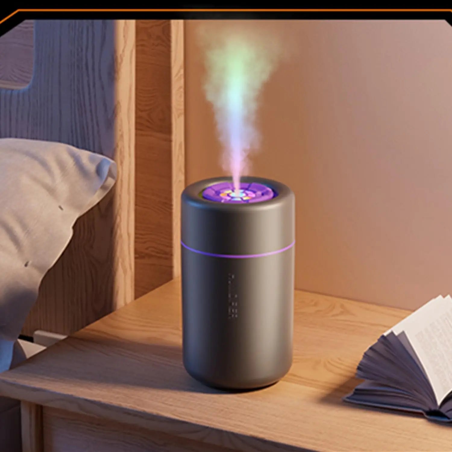 Mini humidificador USB con difusor de aromas y luces de colores