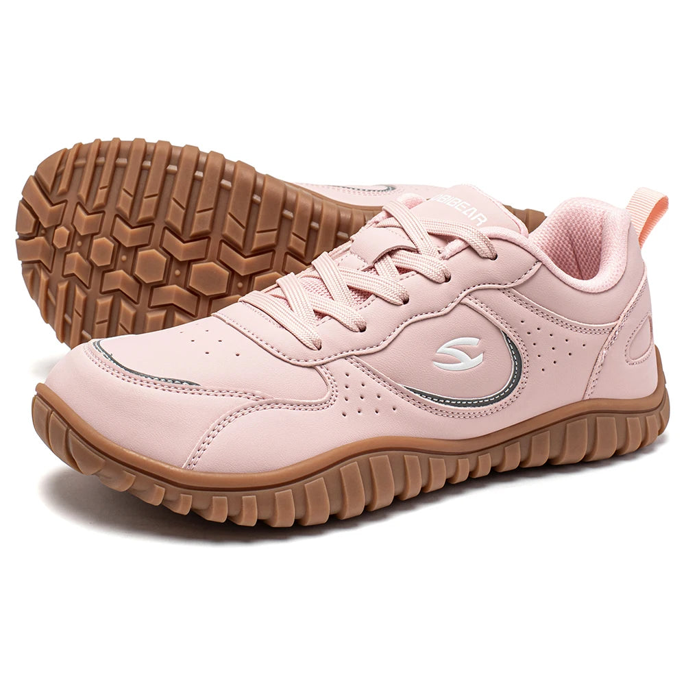 HOBIBEAR Zapatos de punta ancha Zapatillas de deporte unisex artificiales descalzas Zapatos de viaje al aire libre con cordones casuales para mujeres y hombres