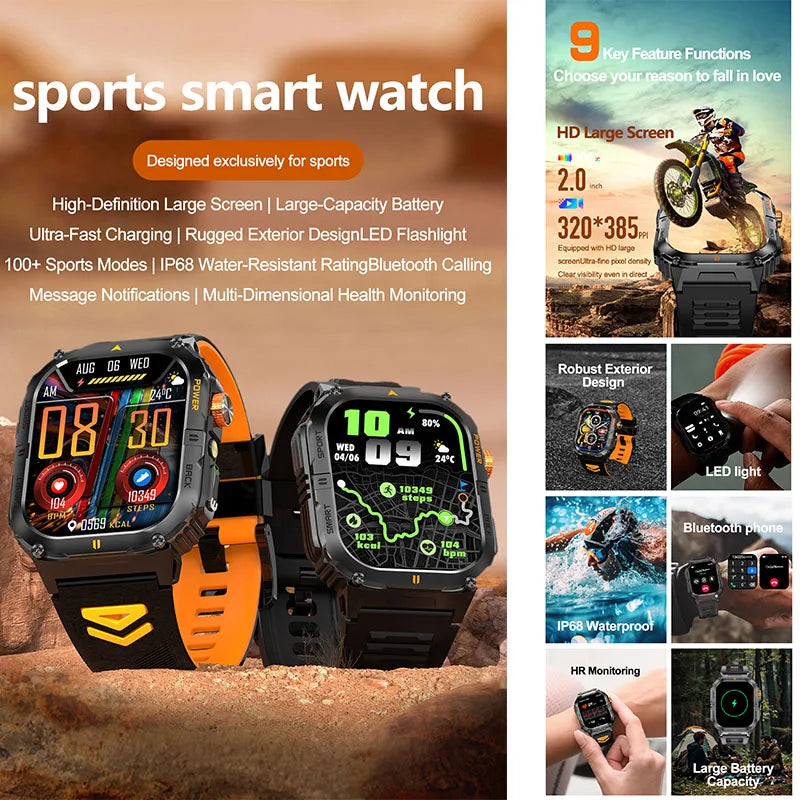 Reloj Inteligente Deportivo IP68 100+ Modos