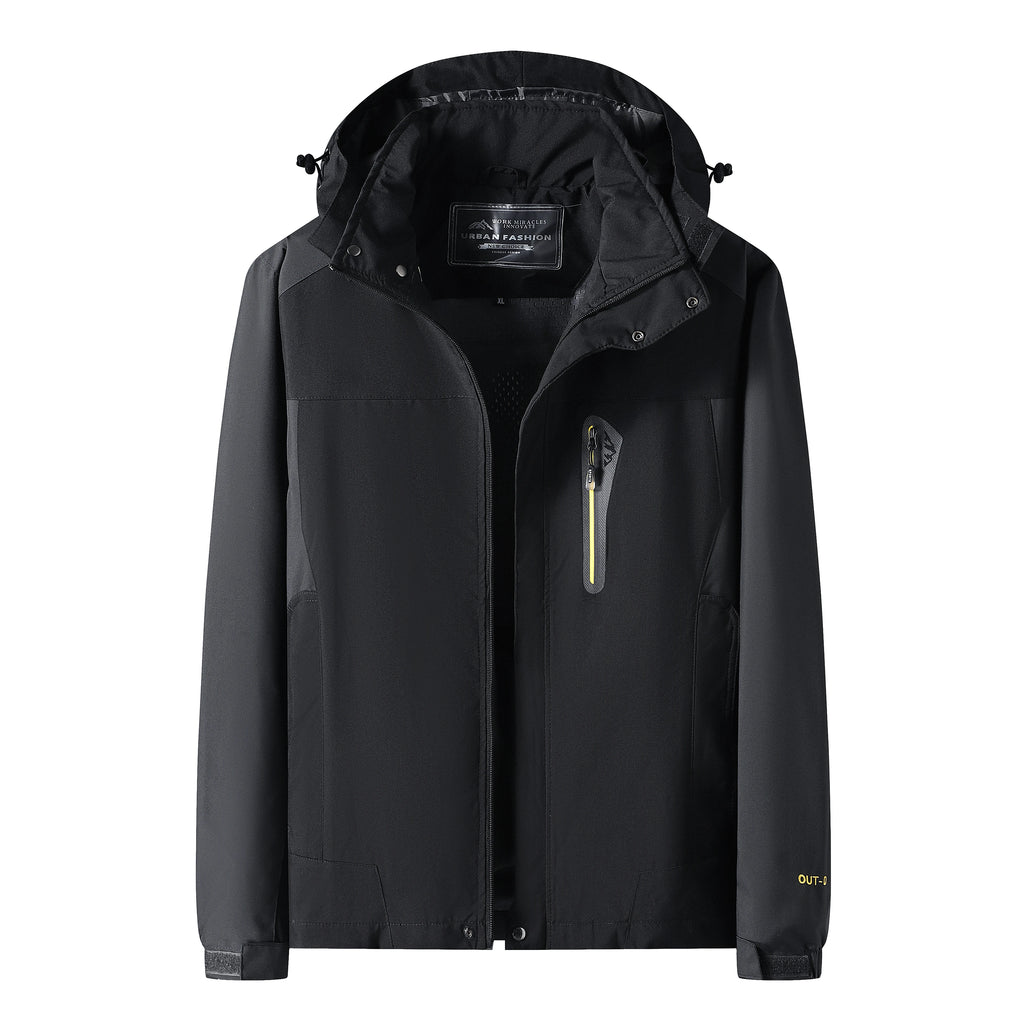 Chaqueta de senderismo impermeable para hombre, cortavientos a prueba de viento de gran tamaño, Camping, caza, correr, senderismo, pesca, abrigo para hombre al aire libre