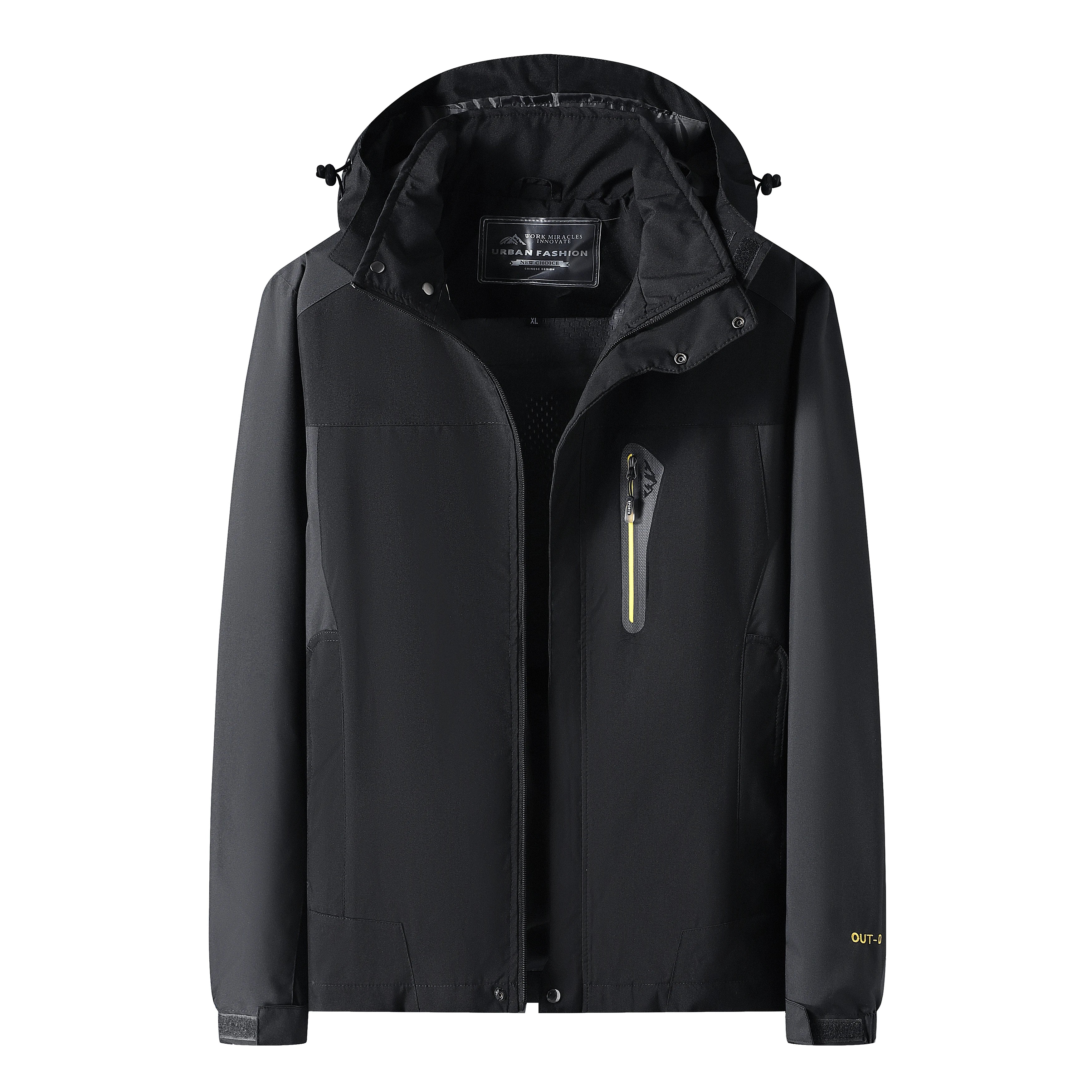 Chaqueta de senderismo impermeable para hombre, cortavientos a prueba de viento de gran tamaño, Camping, caza, correr, senderismo, pesca, abrigo para hombre al aire libre