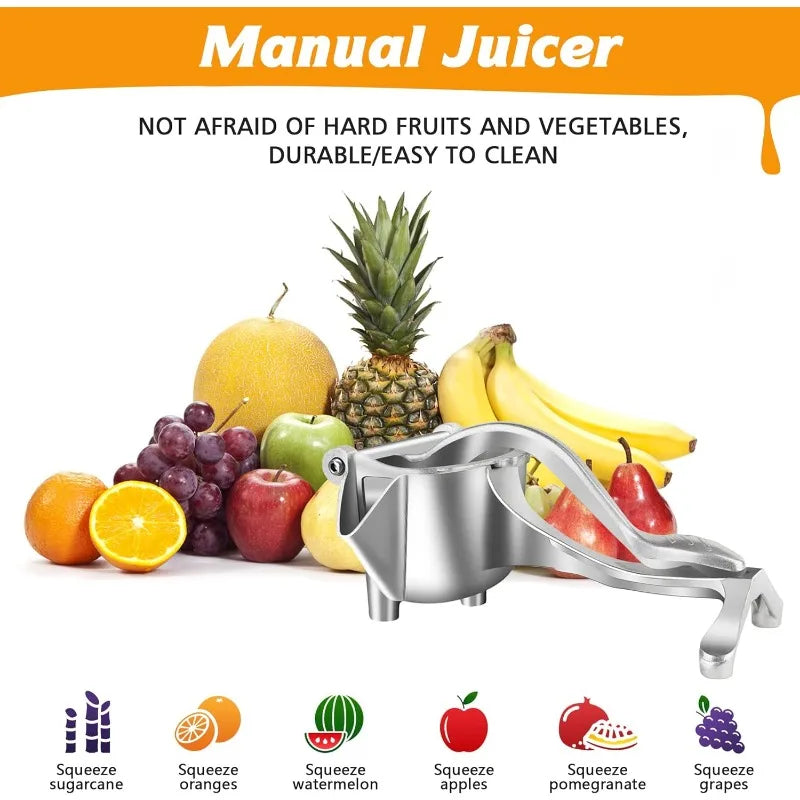 Exprimidor manual, exprimidor de jugo de fruta, herramienta extractora de exprimidor de cítricos resistente desmontable, exprimidor de aleación de metal de primera calidad