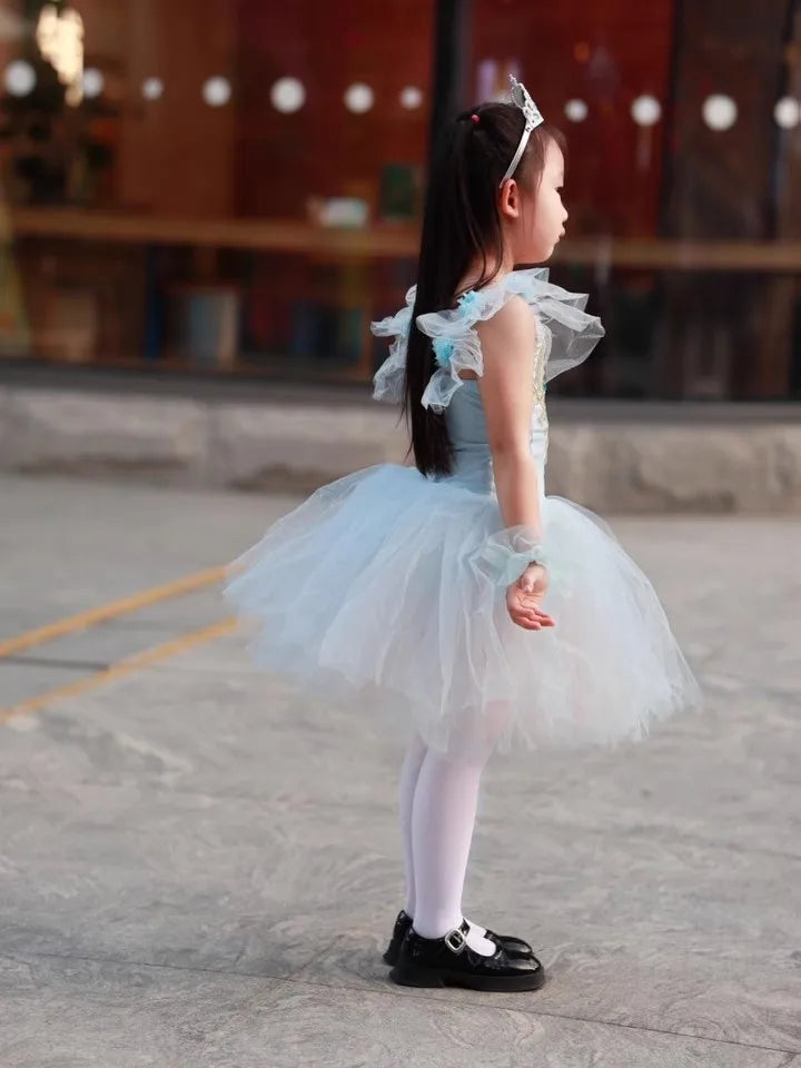 Vestido de Ballet Tutú para Niñas, Traje de Bailarina Infantil