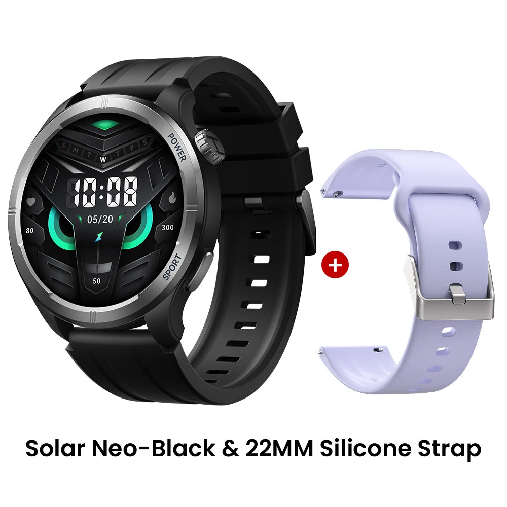 Reloj Inteligente Solar Neo con Pantalla HD, Control de Salud 24H y Llamadas