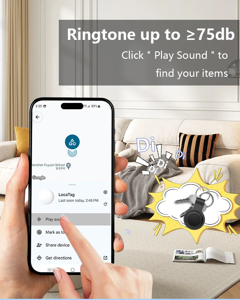 Más allá de rastreador de seguimiento de rango Bluetooth buscador de larga distancia para Android Google Find Hub etiqueta inteligente de voz para Pixel Motorola GMS