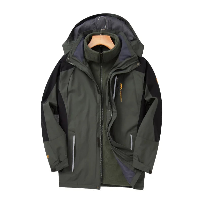 Manténgase caliente y seco: chaqueta térmica Unisex 3 en 1 CON AISLAMIENTO impermeable, a prueba de viento y transpirable