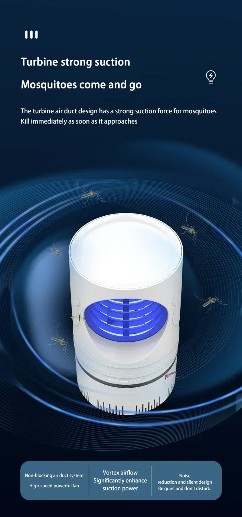 Nueva Lámpara Eléctrica para Matar Mosquitos e Insectos, Lámpara LED con Trampa de Luz, Lámpara para Control de Plagas, Lámpara para Matar Moscas e Insectos con Adaptador de Corriente USB