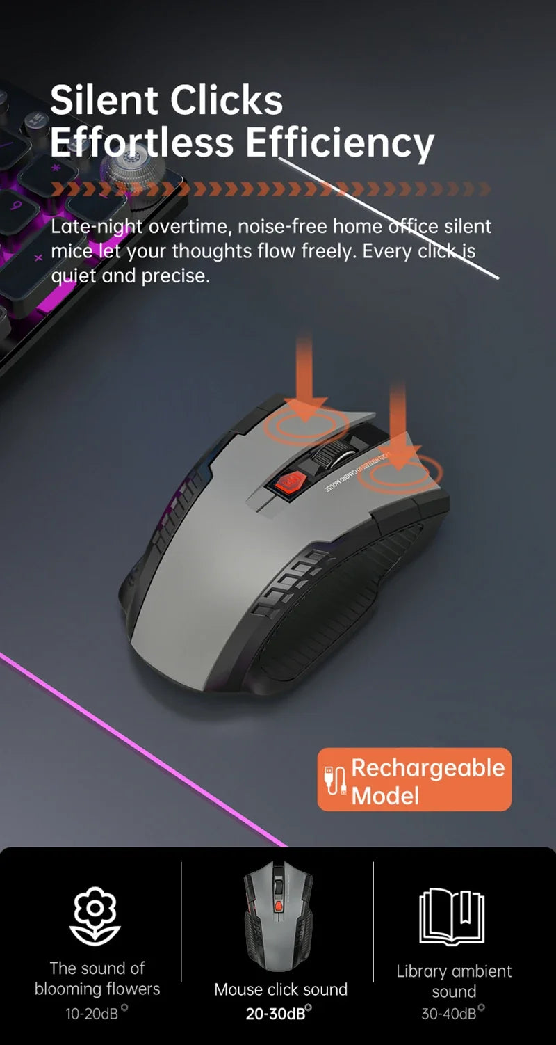 Ratón Inalámbrico Lenovo Modo Dual Bluetooth 2.4GHz Recargable