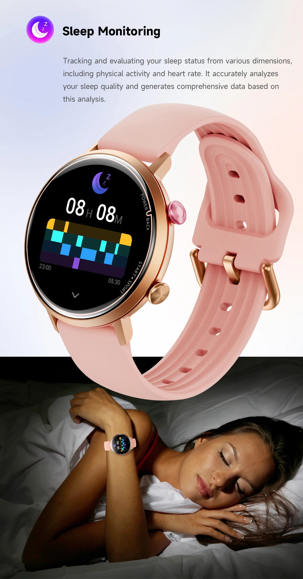 Reloj Inteligente Mujer Natación 50M Presión