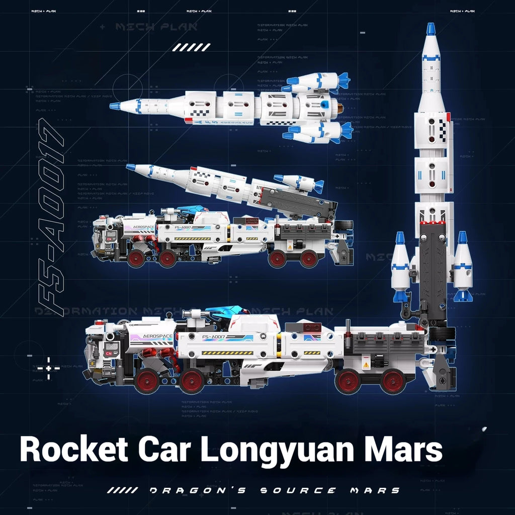 JAKI transformado Mecha coche misil militar cohete modelo de coche montaje, bloques de construcción Mecha juguetes de construcción, regalos de juguetes para niños