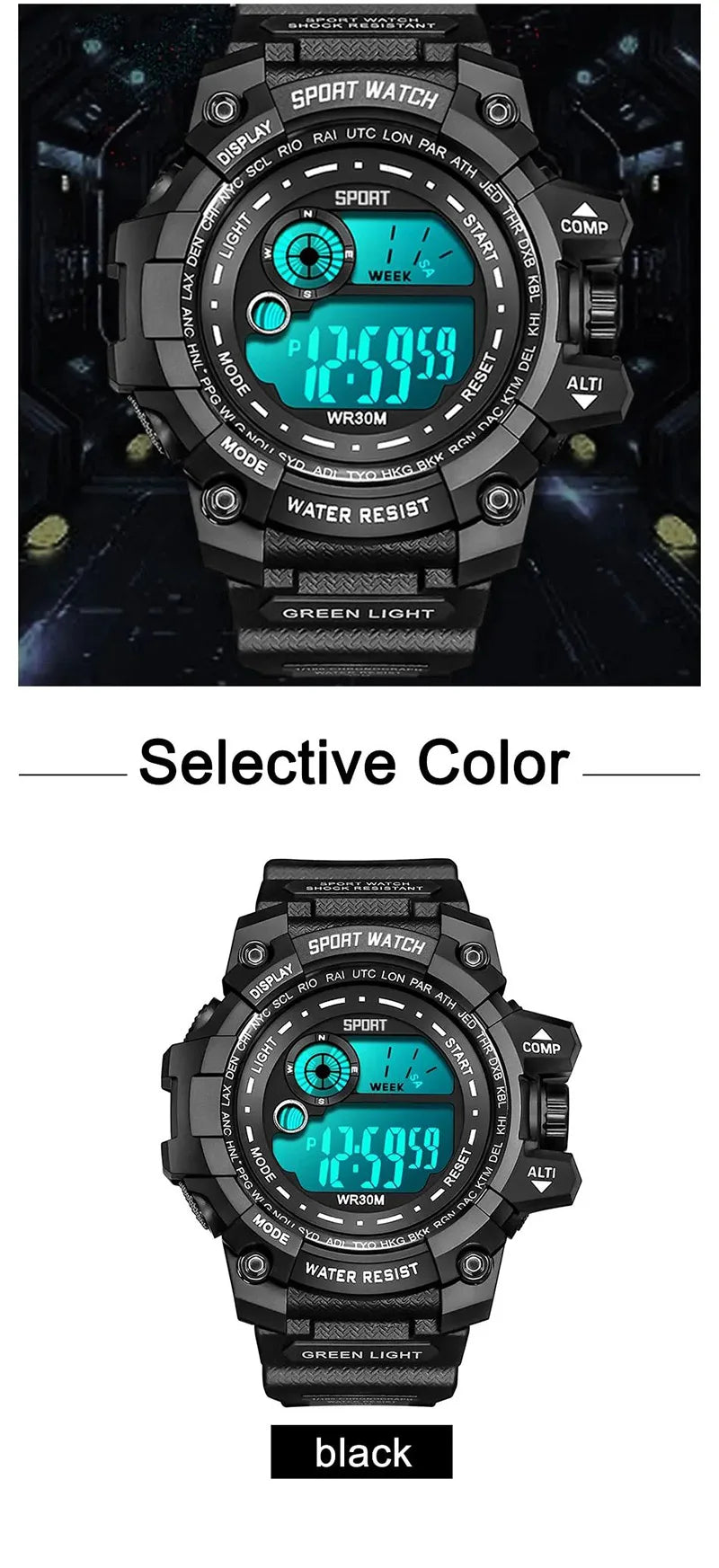 Reloj Digital LED MAYZHISU Deportivo Resistente al Agua