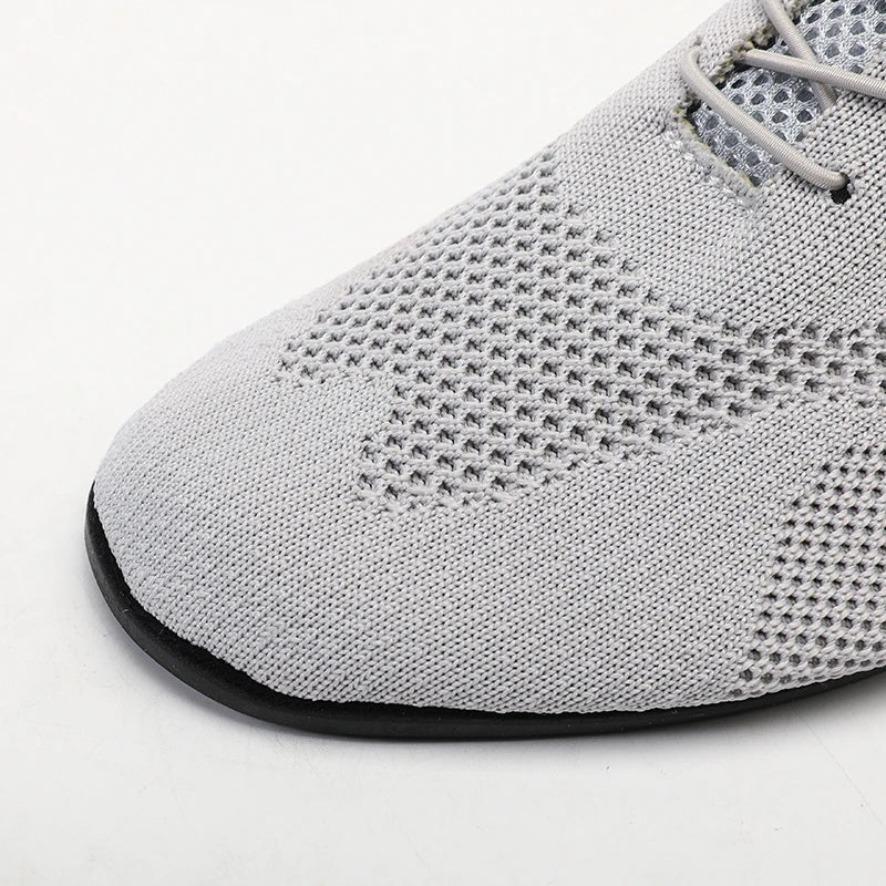 Zapatos informales ligeros sin cuero para hombre, mocasines de malla a la moda para parejas, zapatillas transpirables con cordones para hombre, zapatos planos suaves para Yoga