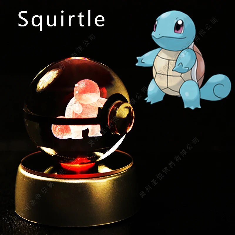 Lámpara Nocturna Pokémon Bola de Cristal 3D Pikachu