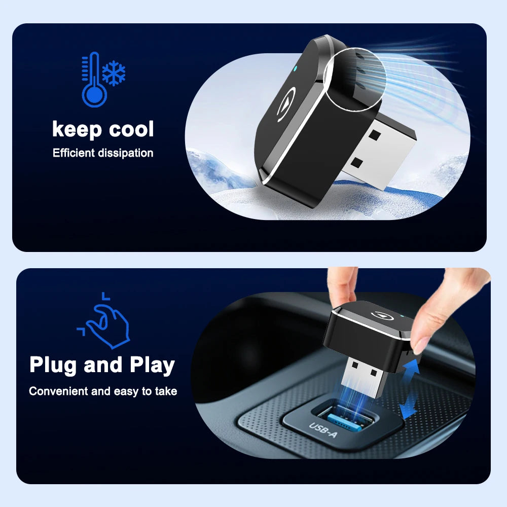 Adaptador Inalámbrico CarPlay y Android Auto 5G WiFi USB para Auto