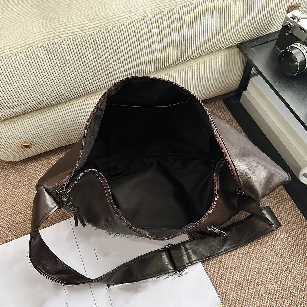 Bolso cruzado para hombre, informal, versátil, a la moda, de gran capacidad, mochila para deportes al aire libre ligera y sencilla