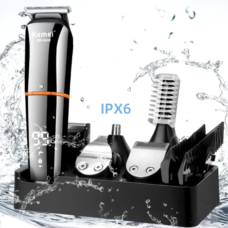 Kemei Kit de Aseo 5 en 1 para Hombre KM-5898