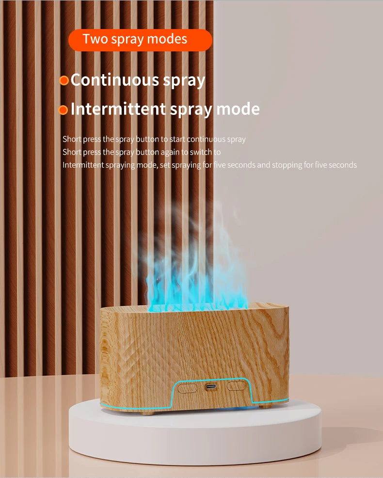 Nueva lámpara de ambiente colorida USB, máquina de aromaterapia de escritorio para el hogar y la Oficina, humidificador creativo de llama con grietas, pulverizador de atomización de aire