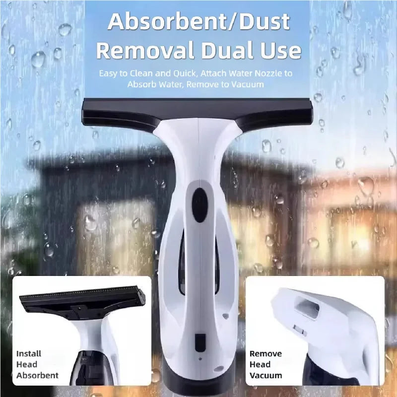 Limpiador de Vidrios Tres en Uno, Kit de Herramientas para Limpiar Ventanas, Raspador para Limpiar Paredes de Cocina y Escritorios, Máquina Limpiadora de Ventanas con Fuerte Succión