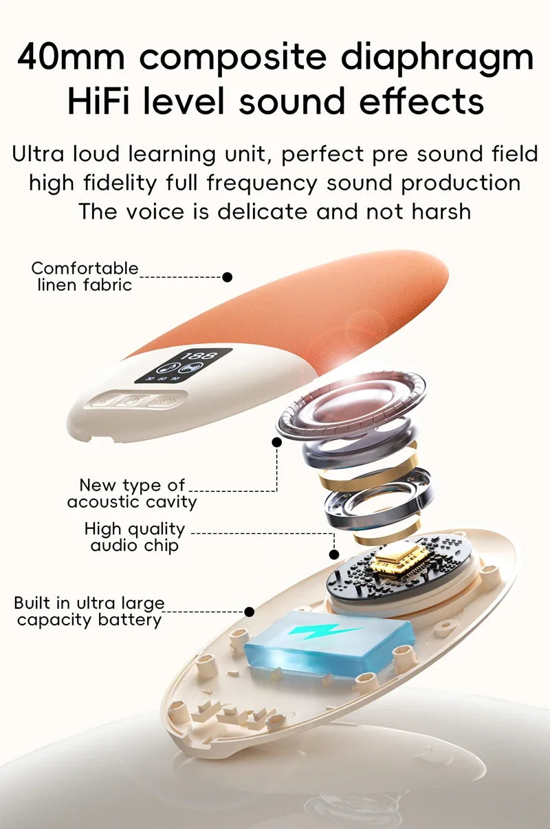 Auriculares Bluetooth 2 en 1 con Altavoz para Dormir de Lado