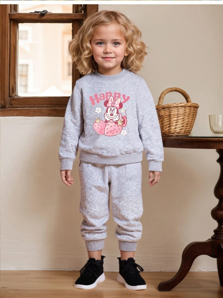 Primavera otoño nuevo estilo niñas sudadera chándal niños Casual O cuello sudaderas con capucha y pantalón largo 2 uds conjuntos de ropa deportiva para niños