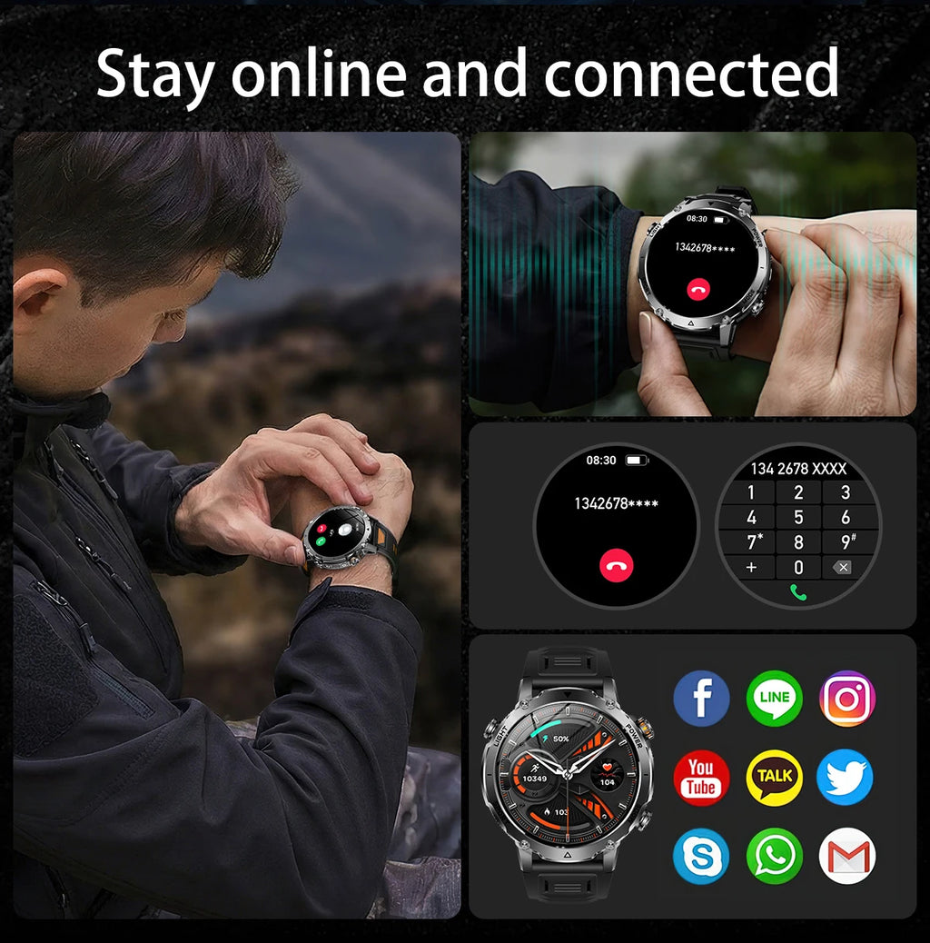 LIGE TANK Ultra Reloj Inteligente Militar 10ATM