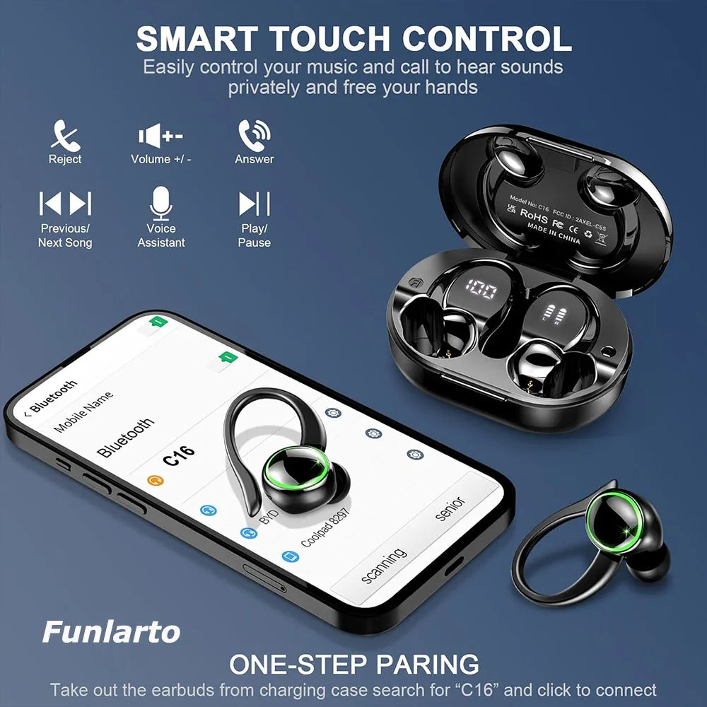 Auriculares Bluetooth 5.4 Deportivos 50h Graves