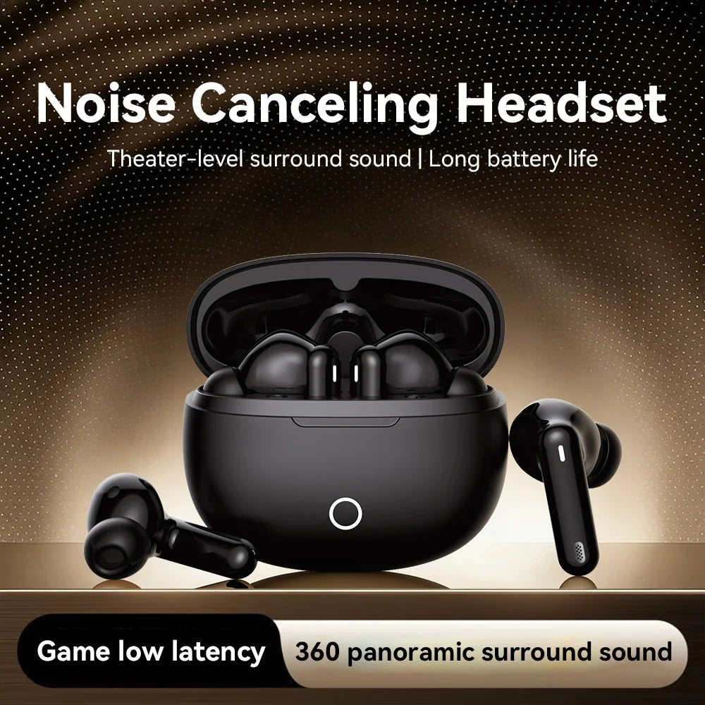 Auriculares TWS Bluetooth 5.3 con Cancelación de Ruido y Micrófono
