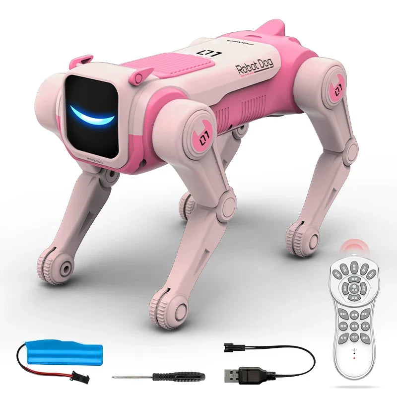 Perro Robot Mecánico RC Inteligente con IA, Comandos de Voz, Programable, Canta, Baila, Acrobacias Electrónicas, Perro Robot Biónico Inteligente