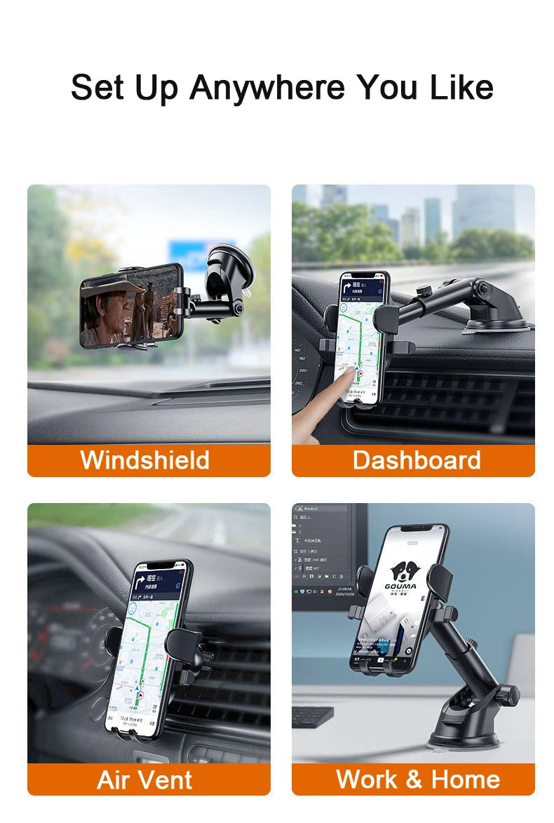 Soporte Universal para Celular en Auto 360° con Ventosa