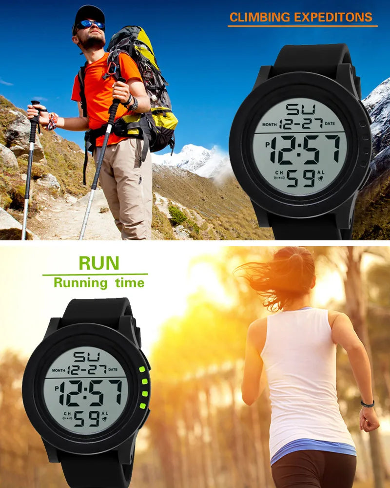 Reloj Digital para hombre, reloj deportivo para exteriores, reloj de pulsera militar multifunción resistente al agua, reloj electrónico automático para hombre