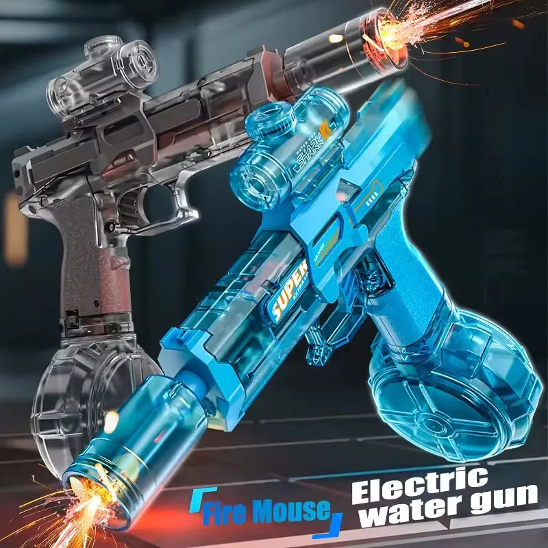 Pistola de Agua Eléctrica con LED y Llama para Niños y Adultos