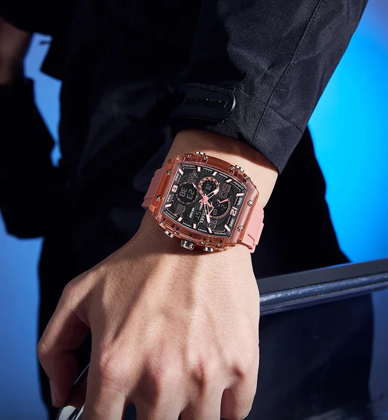 SMAEL 8109 nuevo reloj para hombre, deportivo multifuncional, resistente al agua hasta 50M, pantalla Dual, luz LED nocturna, reloj electrónico para estudiantes de ocio