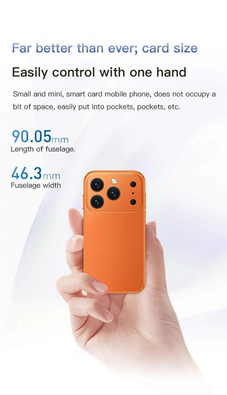 SOYES i17 Mini Smartphone pantalla de 3,0 "2GB RAM 16GB ROM Dual SIM en espera Cámara Dual Android 9,0 múltiples aplicaciones compatible con teléfono pequeño
