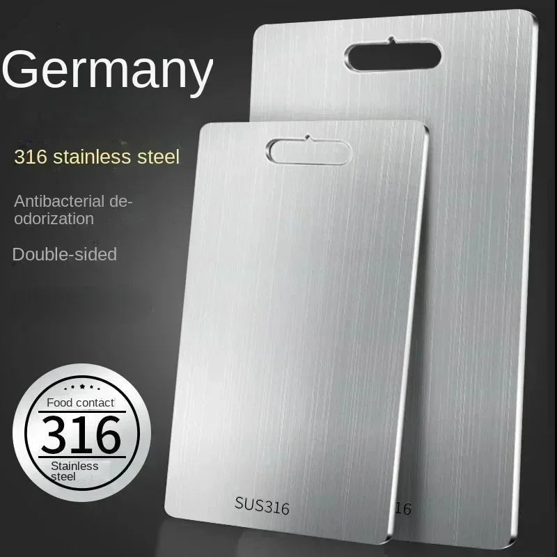 Panel de acero inoxidable 316 y tabla de cortar, cocina, hogar, tabla de cortar de doble cara gruesa, bloque para amasar masa