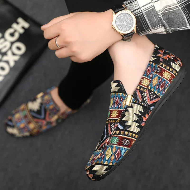 Zapatos informales de verano para hombre, mocasines transpirables para hombre, zapatos perezosos, zapatillas cómodas para caminar, zapatos planos antideslizantes para conducir