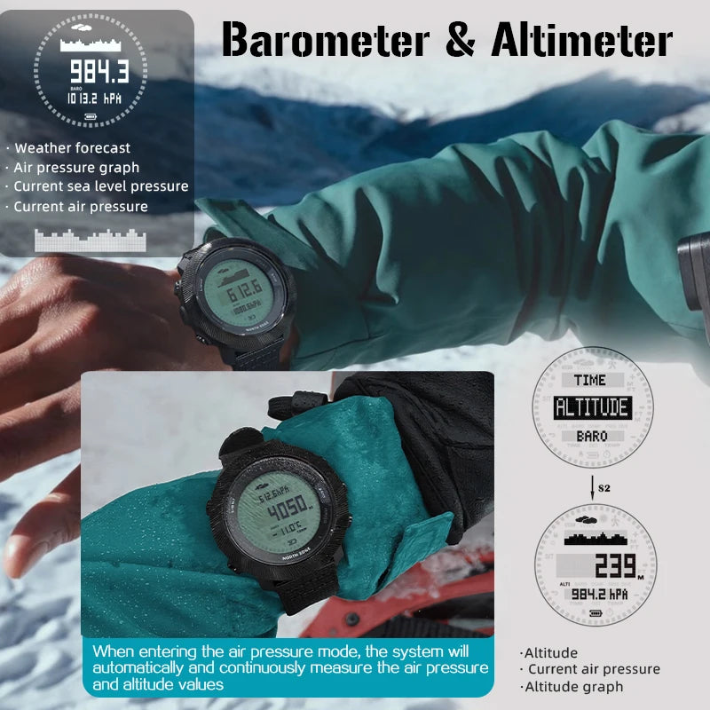 NORTH EDGE APACHE-D Reloj Digital Buceo 100M