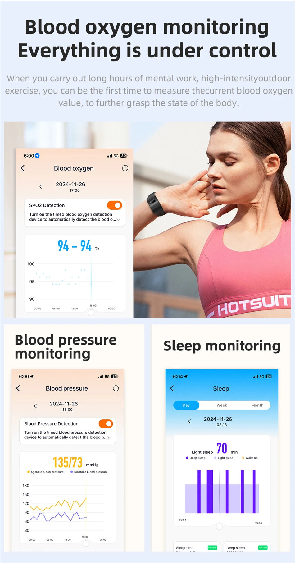 Pulsera Inteligente con GPS Monitor de Salud IA 2026