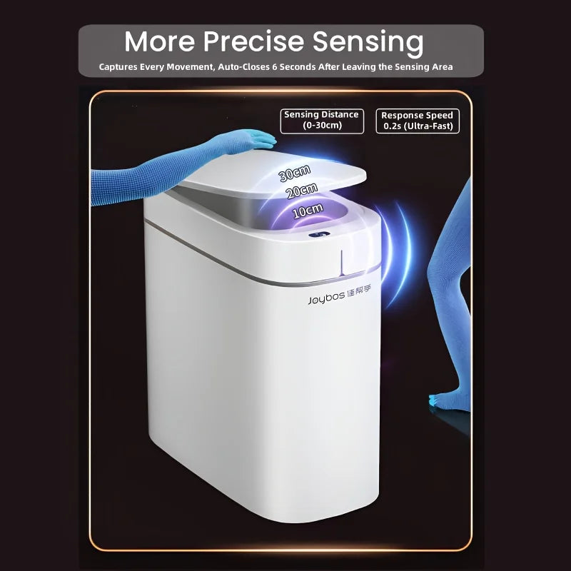 Cubo de basura inteligente Joybos con sensor, impermeable y diseño estrecho